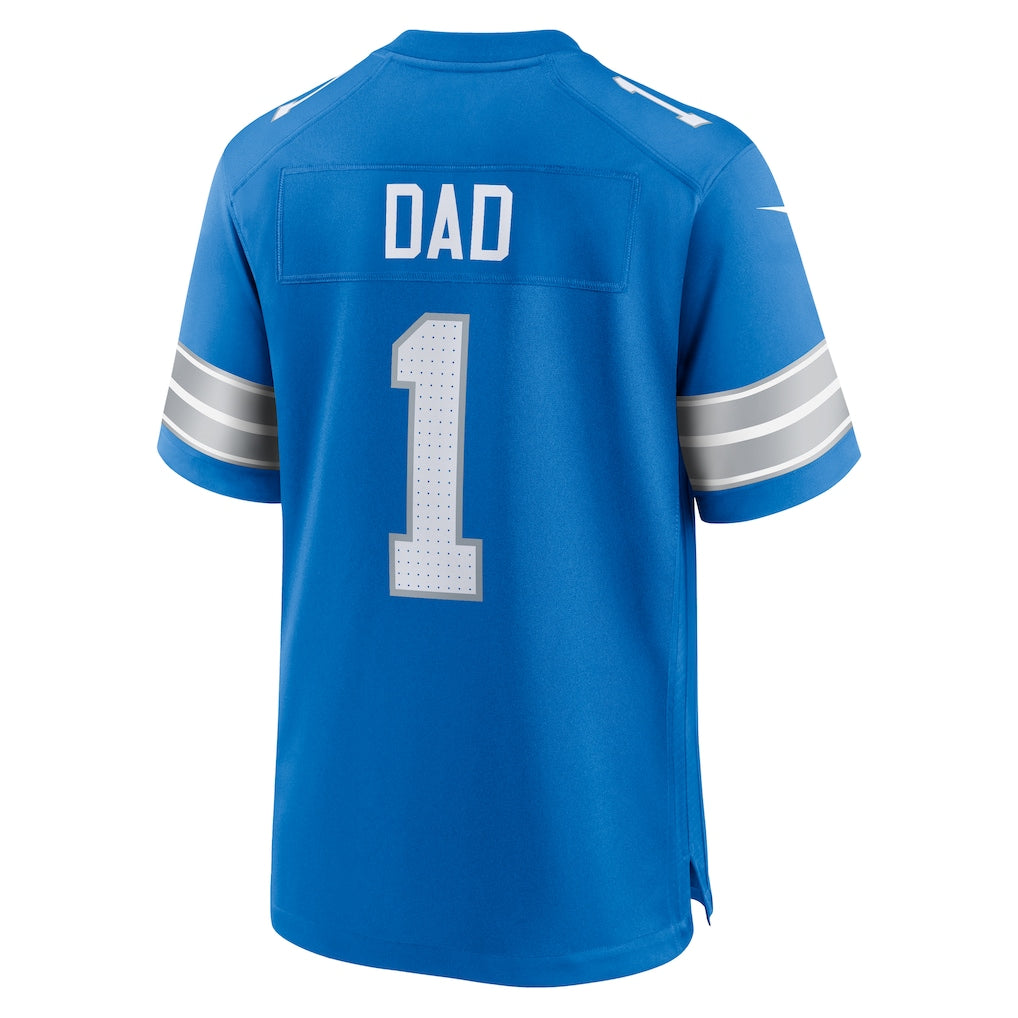 Pouc D.Lions #1 Dad Blue Game Jersey