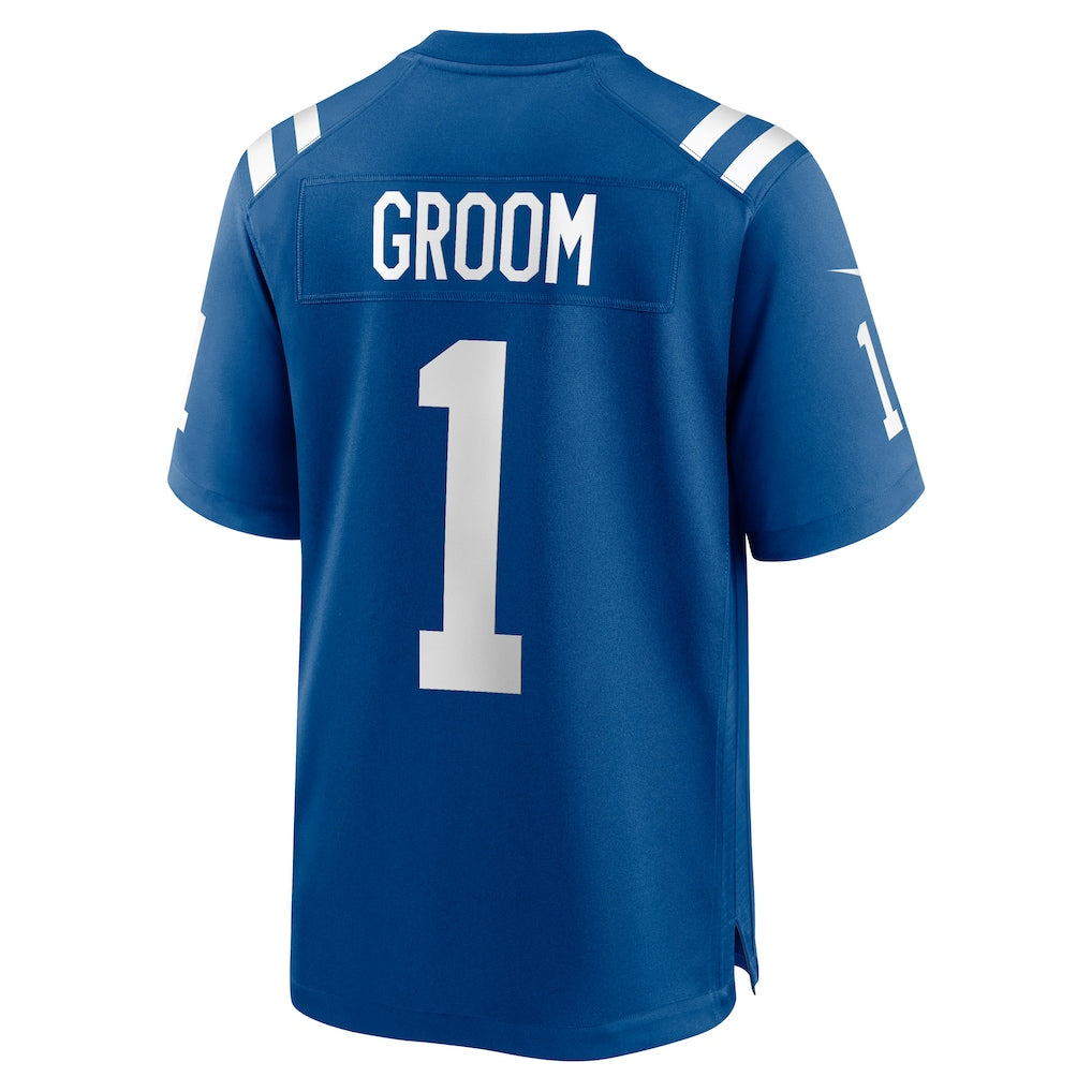 Pouc IN.Colts #1 Groom Royal Game Jersey