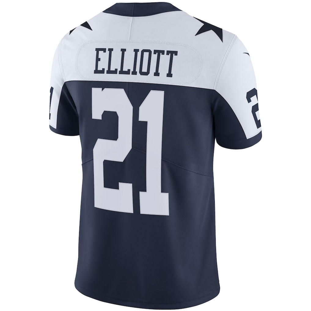 Pouc D.Cowboys #21 Ezekiel Elliott Navy Alternate Vapor Limited Jersey