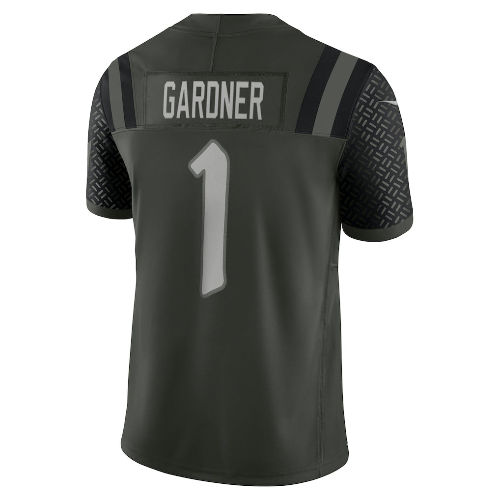 Pouc NY.Jets #1 Ahmad Sauce Gardner Gotham Green 2025 Rivalries Collection Limited  Jersey